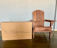 Load image into Gallery viewer, SoliWood Outdoor Wooden Folding Adirondack Chair Set of 2 with Pre-Assembled BackRest, Wood Patio Chair for Garden Backyard Porch Pool Deck Firepit