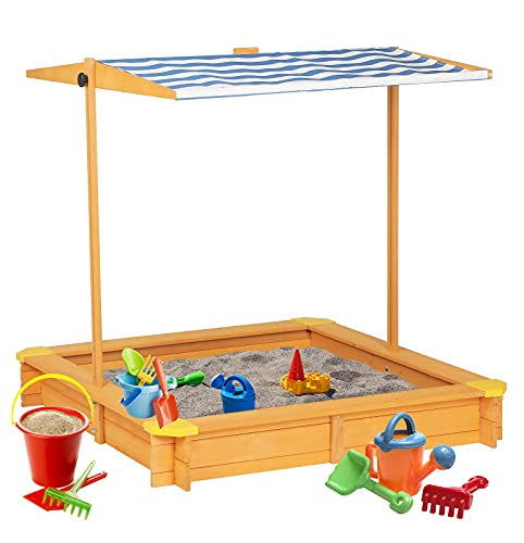 Kids Sand Boxes Outdoor Sand Playset,47.2 x 47.2 Wooden Outdoor Chil –  Outdoor Furniture Store