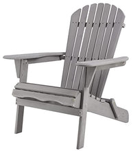 Load image into Gallery viewer, Outdoor Folding Wooden Adirondack Lounger Chair, Natural Cypress Wood Made, for Yard/Patio/Garden/Lawn/Porch/Deck/Beach